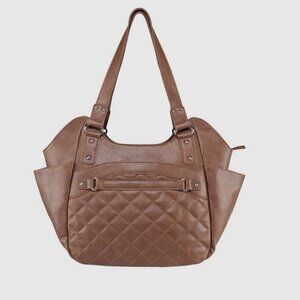 Quilted Hobo Purse with CCW Compartment, Brown